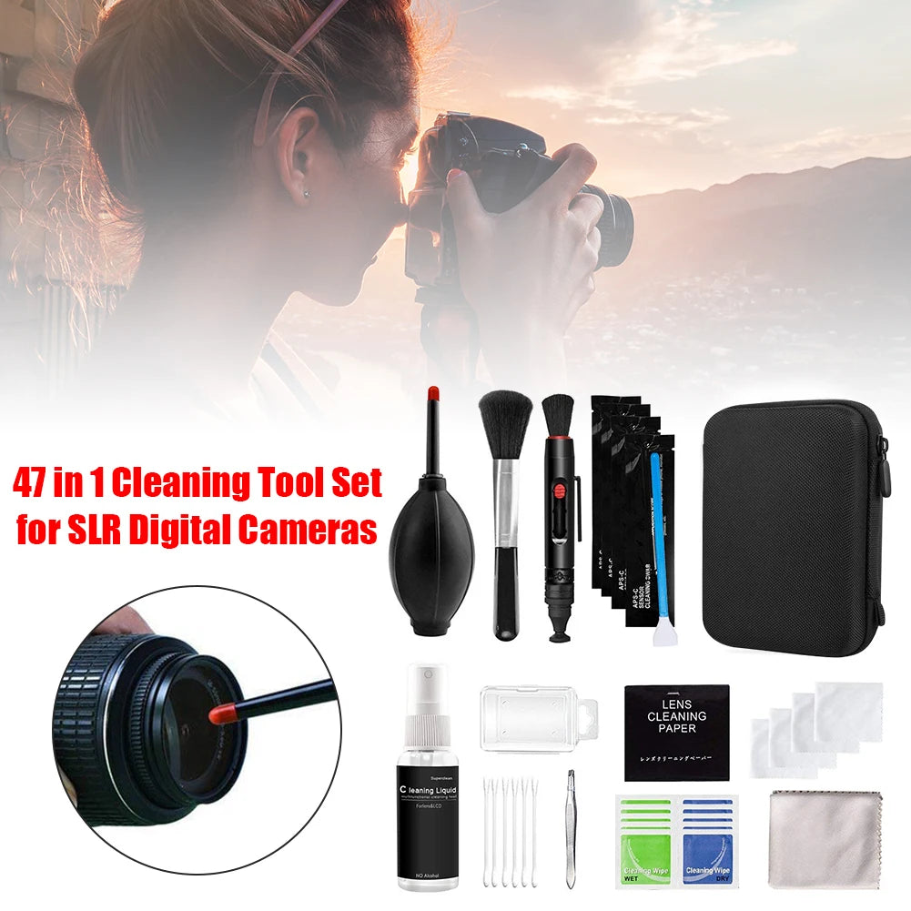 7-47PCS Camera Cleaner Kit DSLR Lens Digital Camera Sensor Cleaning Set for Sony Fujifilm Nikon Canon SLR DV Cameras Clean Kit