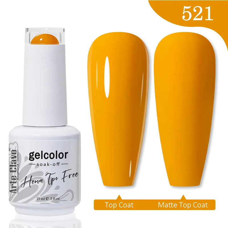 Arte Clavo HEMA TPO FREE Gel Nail Polish Jelly 15ml LED Nail Gel Hybrid Varnish Matt Top Base Coat Nail Art Gellak Primer