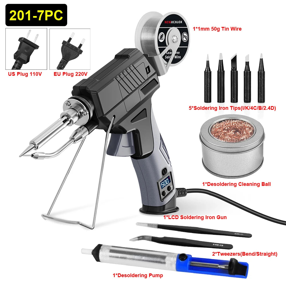 Toolour LCD Soldering Iron Kit with Adjustable Temp 180-520°C/356~932℉ Auto Send Tin Soldering Iron Gun for Welding Repair