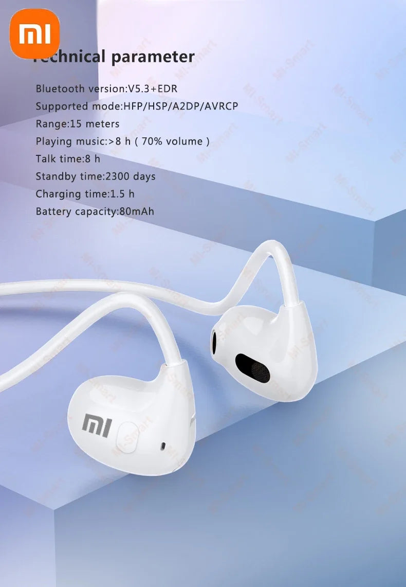 Xiaomi Wireless Bluetooth 5.3 Headphones Waterproof Headset Stereo Over-Ear Sports Earphones Earbuds with Mic Bone Conduction