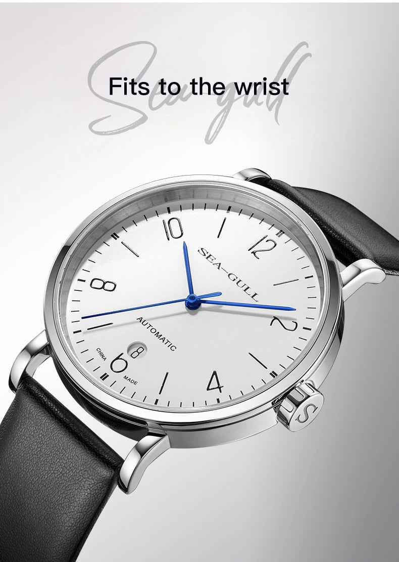 New Seagull Men's Automatic Mechanical Watch Official Authentic Bauhaus Business Casual Mechanical Wristwatch 819.17.6091