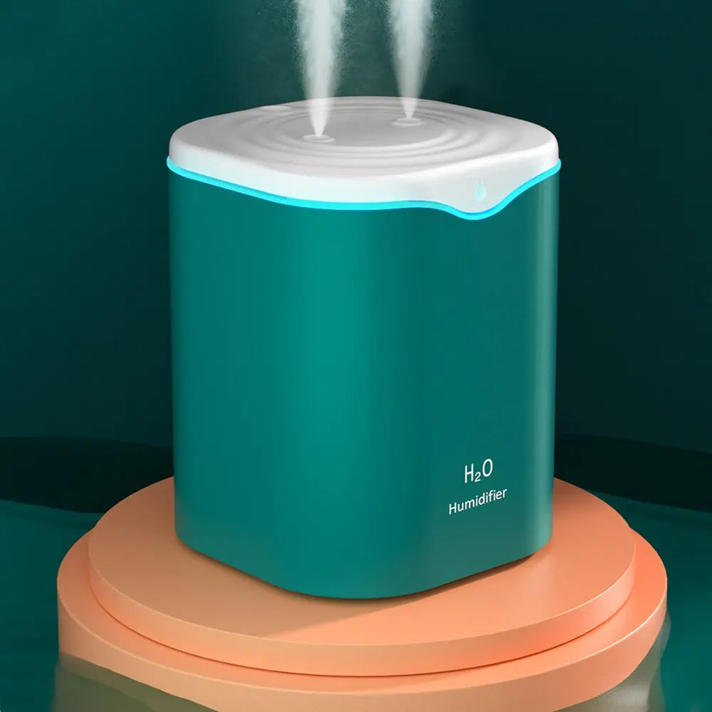 New USB Double Spray Humidifier Home USB Desktop Small Humidifier 2L Capacity Portable Clean Air Humidifier