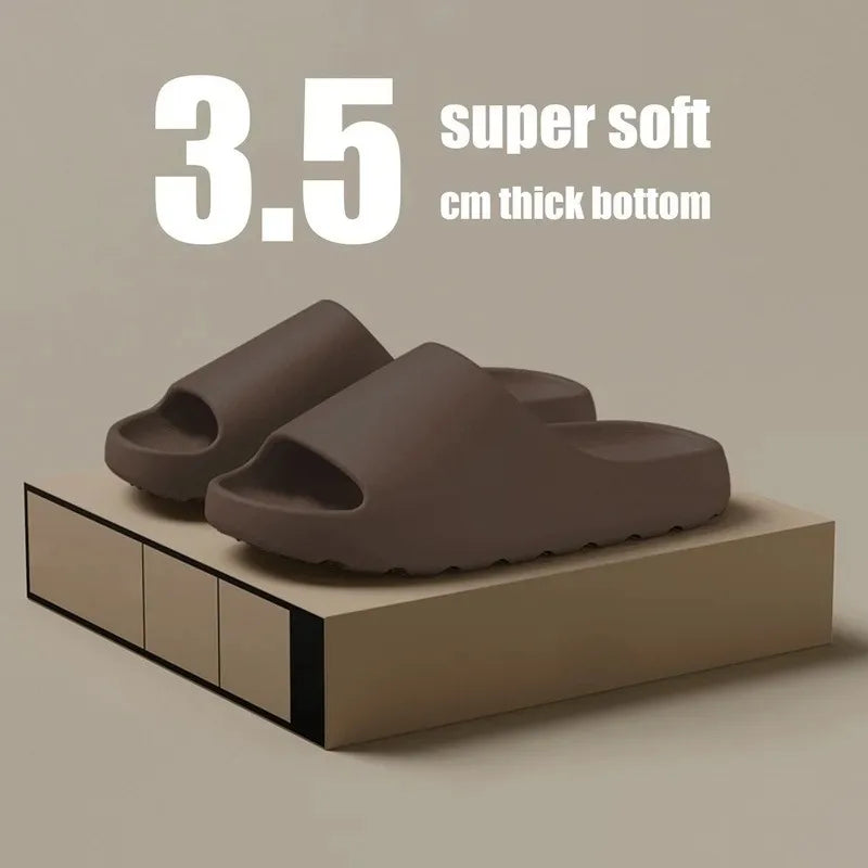 EVA Soft Thick Soled Slippers Women's Summer Fashion Wear Slippers Home Home Sandals Men's Beach Shoes