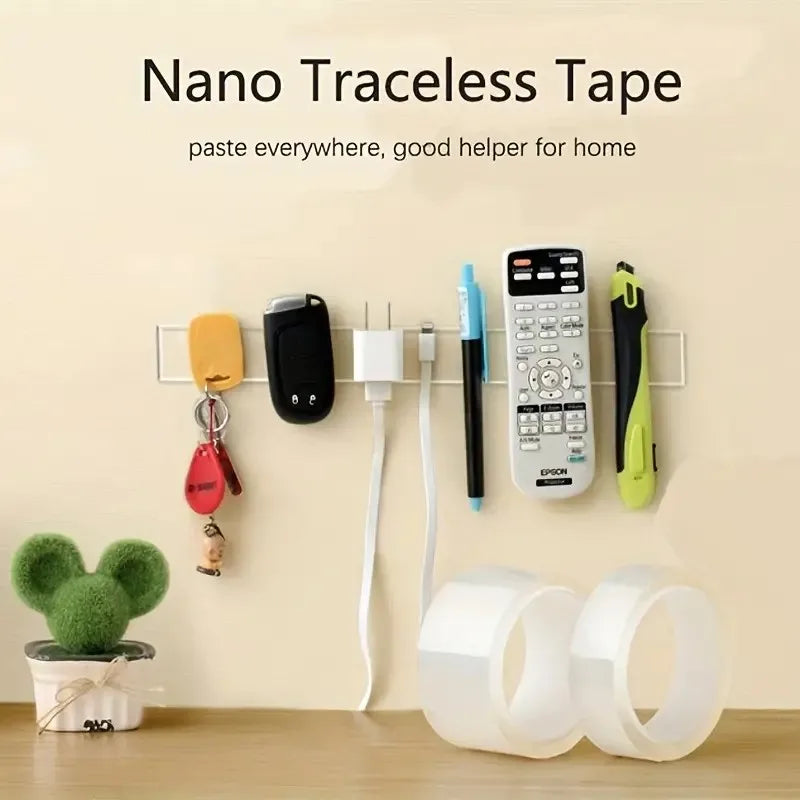 1M/5M Nano Tape Double Sided Tape Transparent NoTrace Reusable Waterproof Adhesive Tape Cleanable Home Gekkotape