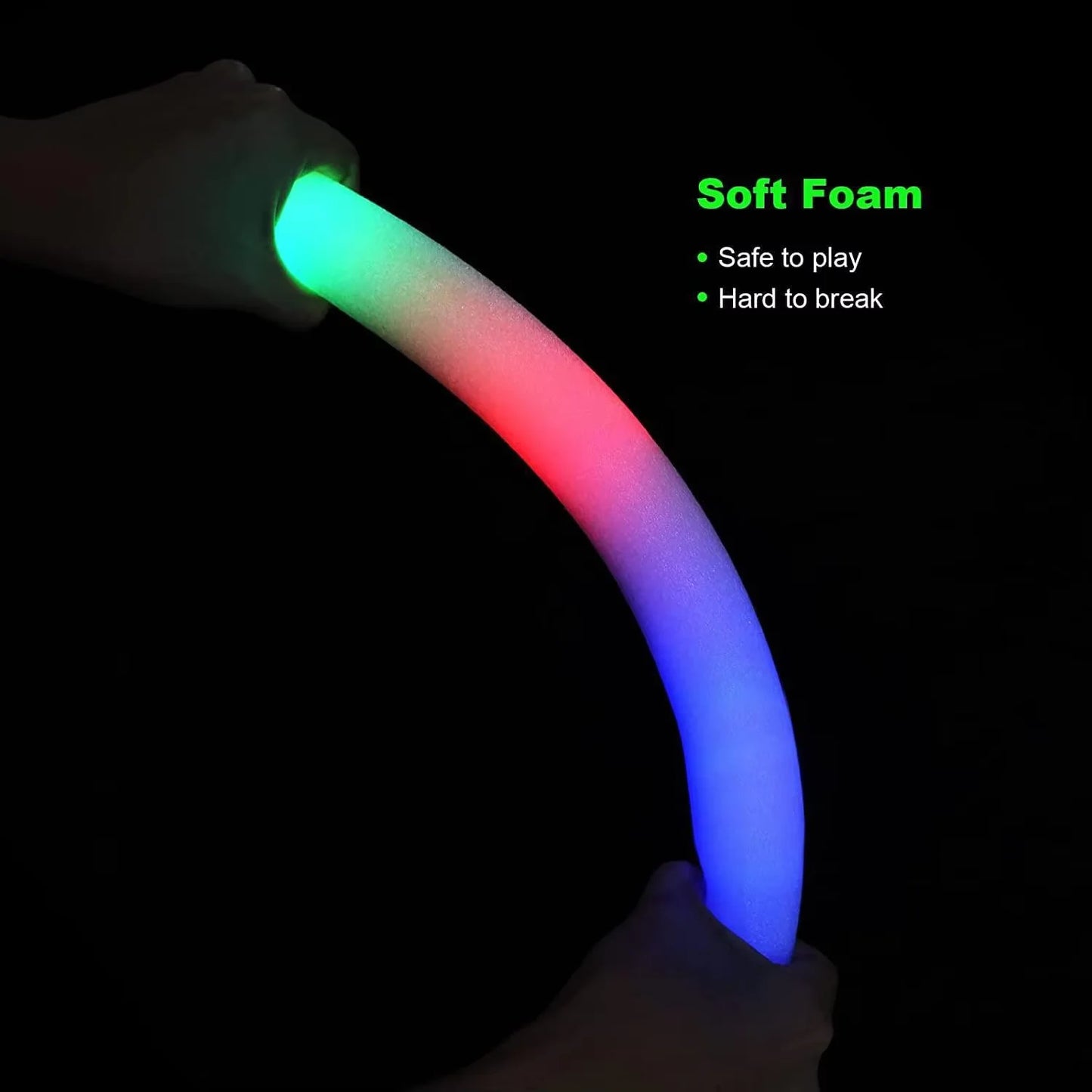 12pc Glow Sticks Giant Foam Glow Sticks Glow in The Dark Party Supplies for Wedding, Raves, Concert, Camping, New Year, Carnival