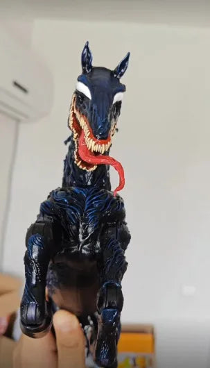 New Venom Horse Action Figure Joint Movable Toys Change Face Statue Model Doll Collectible Decorate For Kids Toy Gift