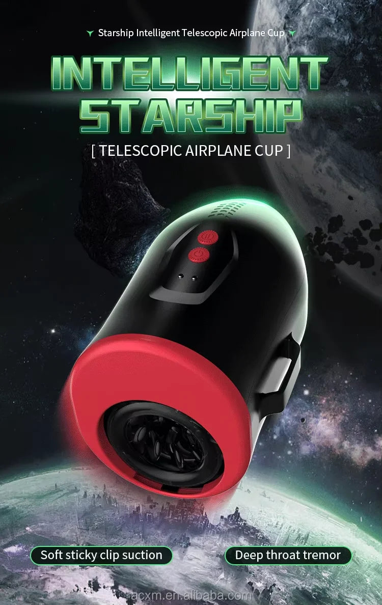 New APP Bluetooth Control Wearable Auto Male Masturbator with 6 Thrusting Vibrating Masturbation Stroker Machine Cup for Men