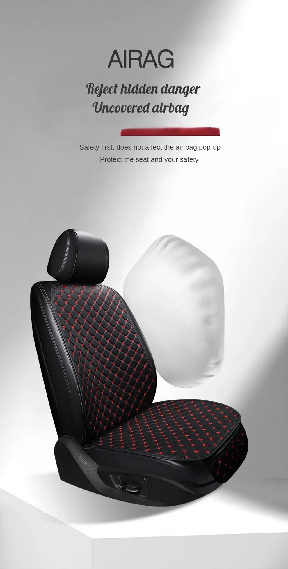 New Pu Leather Car Seat Cover Seat Back Cushion Minimalism Seat Cushion Universal Wear-resistant and Durable Four Seasons