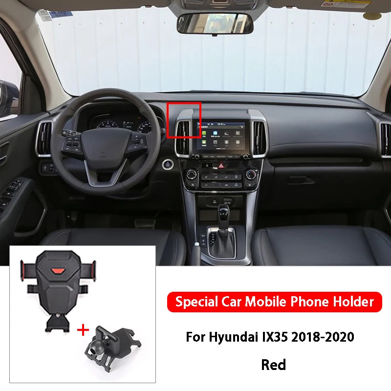 Car Mobile Phone Holder Air Vent Outlet Support GPS Stand Navigation Bracket For Hyundai New SantaFe IX25 IX35 Car Accessories