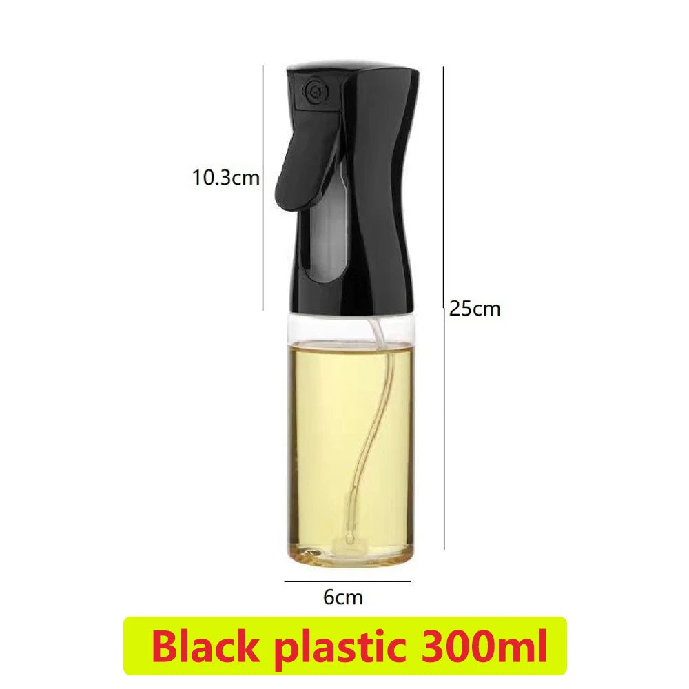 1PCS Black Transparent Kitchen Oil Bottle Cooking Oil Spray Olive Oil Bottle Fitness Barbecue Spray Oil Dispenser Household