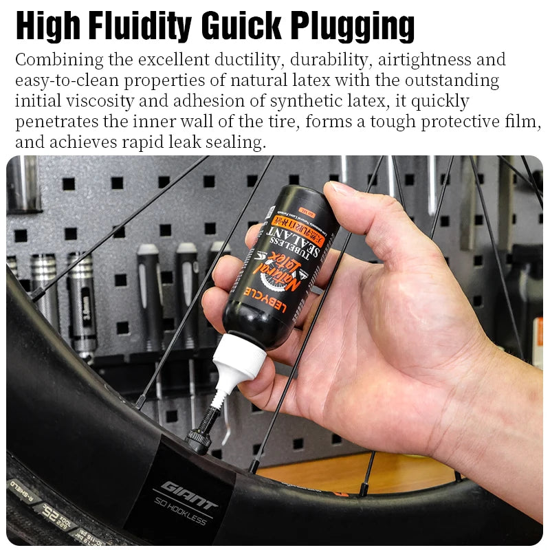 LEBYCLE MTB Road Bicycle Tubeless Tire Sealant Bike Low-Ammonia Tubeless Puncture Repair Fluid Bike Vacuum Tires Repair Tool