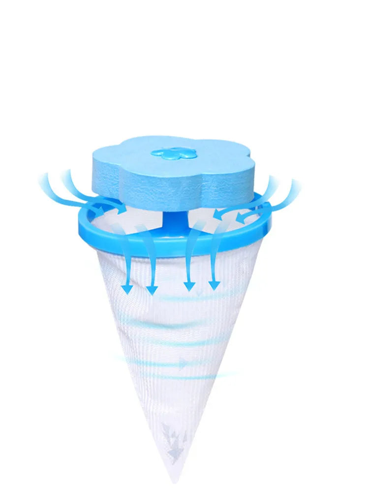 6 PCS Washing Machine Hair Filter Floating Pet Fur Lint Hair Removal Catcher Reusable Mesh Dirty Collection Pouch Cleaning Balls
