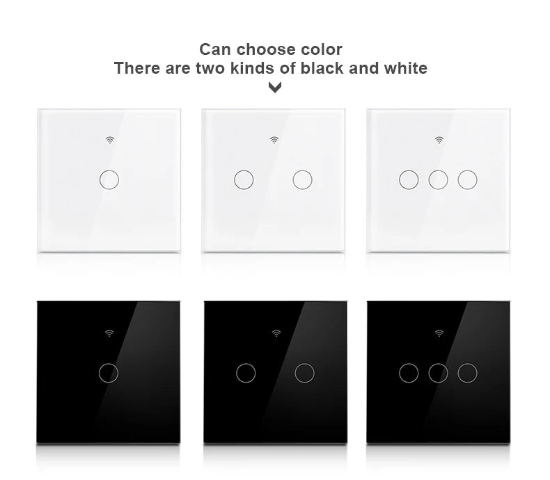 Tuya WIFI Smart Home Switch Light Wall US/EU Glass Touch Panel Voice Wireless Remote Control by Alexa Google Home