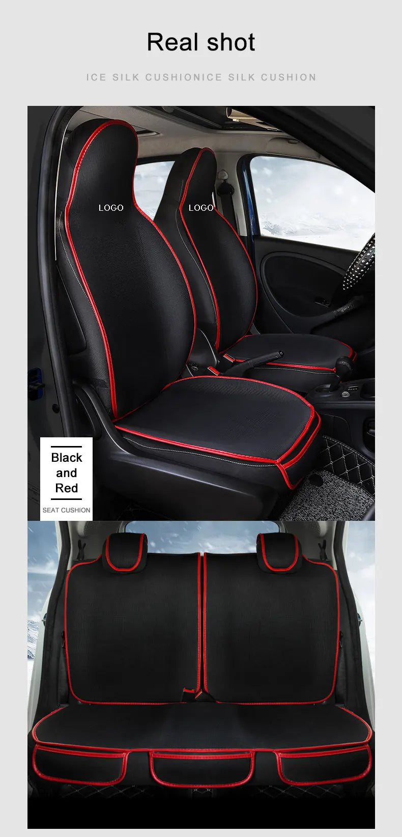 Car Four Seasons Half Surrounded By Ice Silk Cushion For Mercedes Smart 451 453 Fortwo Forfour Car Accessories Interior Styling
