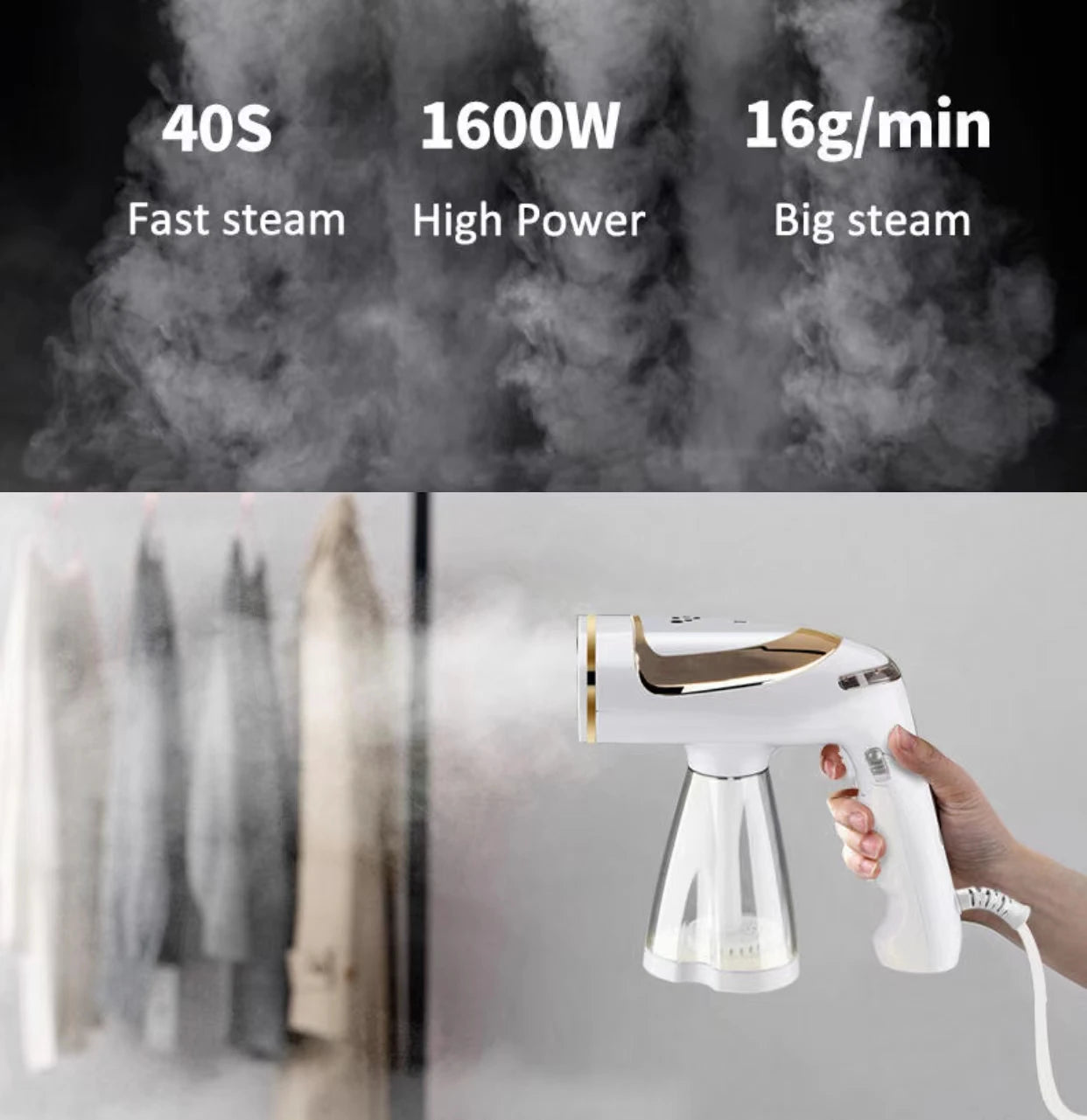 ESUPER Electric Garment Steamer for Clothing Iron Steamer for Clothes New portable hanging ironing machine household