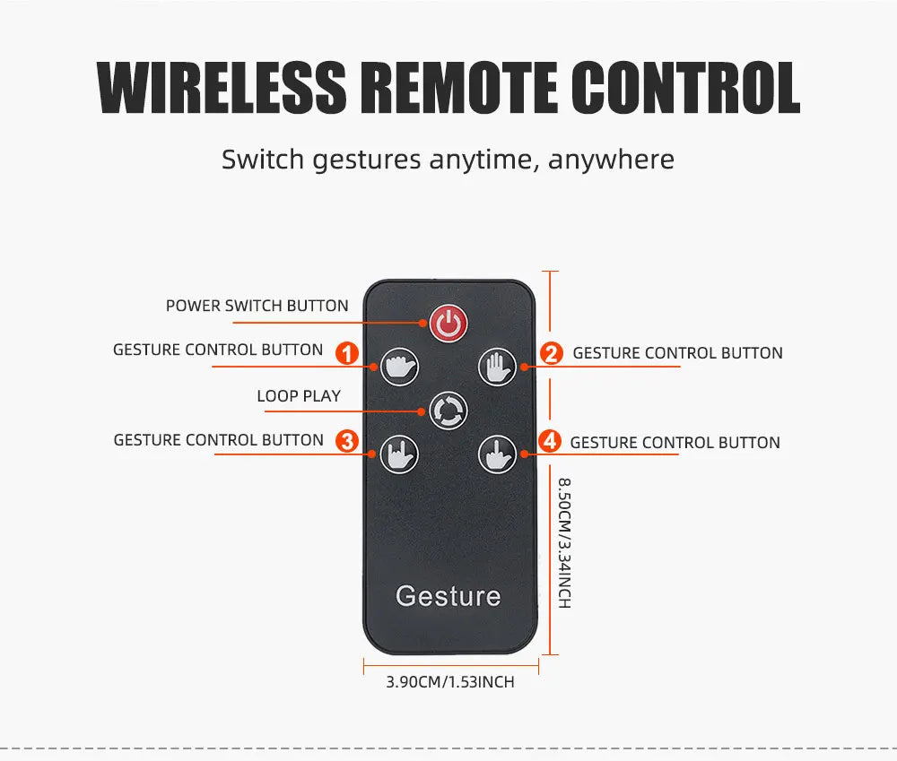 Funny Car Finger Light with Remote, Road Rage Signs Middle Finger Gesture Light,Auto Amber Warning Brake Light Car Accessories