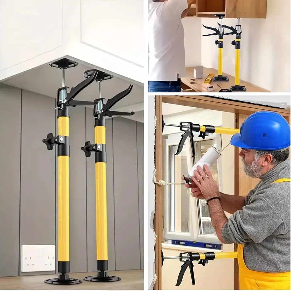 1-2Pcs Labor-Saving Telescopic Support Rods Jack Bar Drywall Door Lift Support Construction Tool for Cabinet Stairs Porches Deck