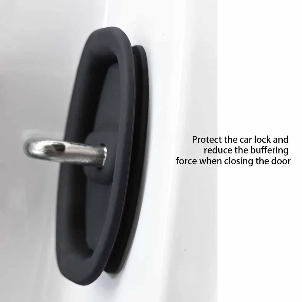 Car Door Shock Absorber Flexible Door Lock Protector Silicone Cover Car Doors Lock Buckle Mute Protective Cushion Accessories
