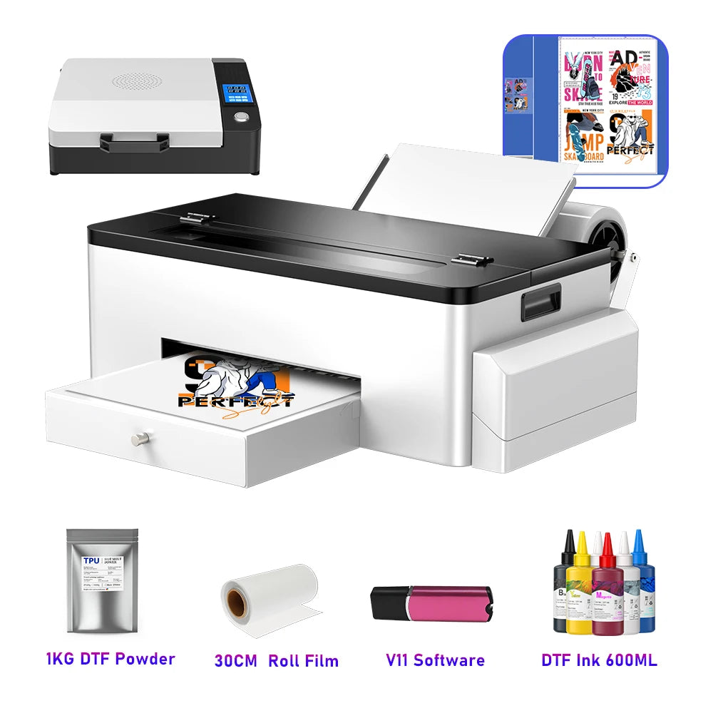 OYfame L1800 impresora dtf A3 Directly To Film dtf a3 textil printer for jeans hoodies clothes fabric tshirt printing machine A3