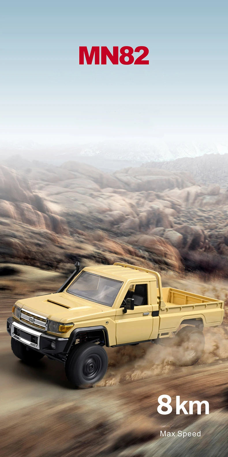 ZWN 1:12/1:16 Retro Rc Car With LED Lights Full-scale Simulation Vehicle Professional 4WD Remote Control Pickup Truck Model Toys