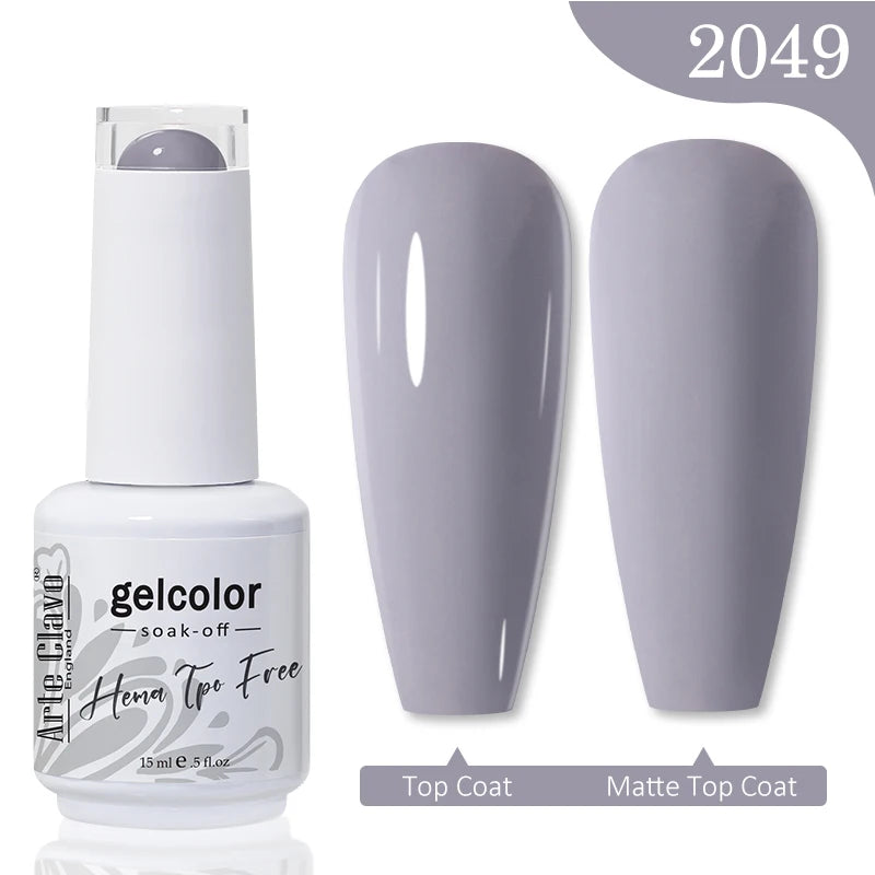 Arte Clavo HEMA TPO FREE Gel Nail Polish Jelly 15ml LED Nail Gel Hybrid Varnish Matt Top Base Coat Nail Art Gellak Primer
