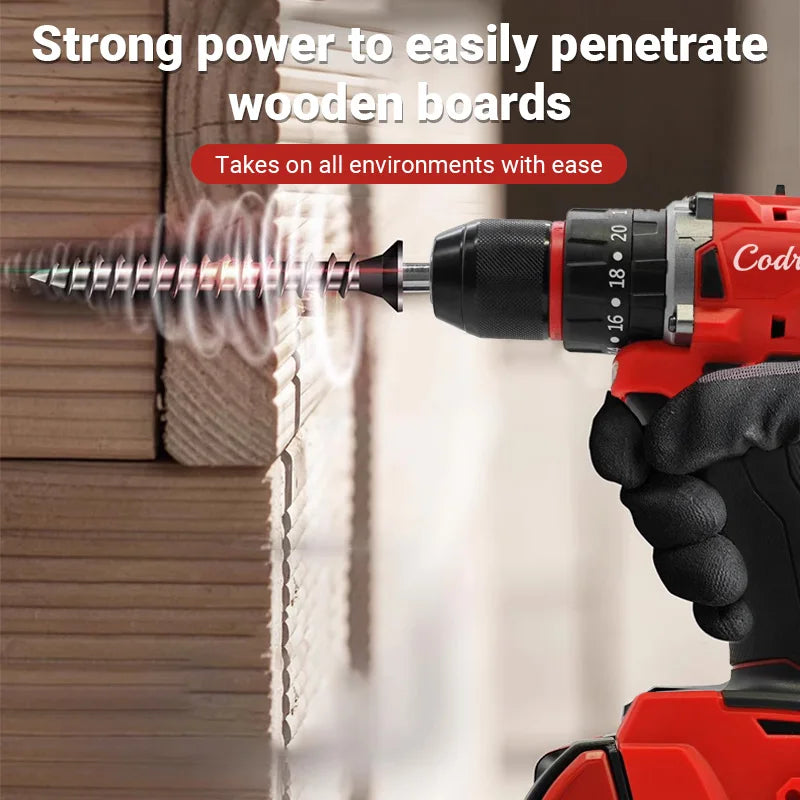 For Milwaukee 18V Battery 150N.M Brushless Electric Impact Drill LED Lighting Cordless Rechargeable Screwdriver Drive