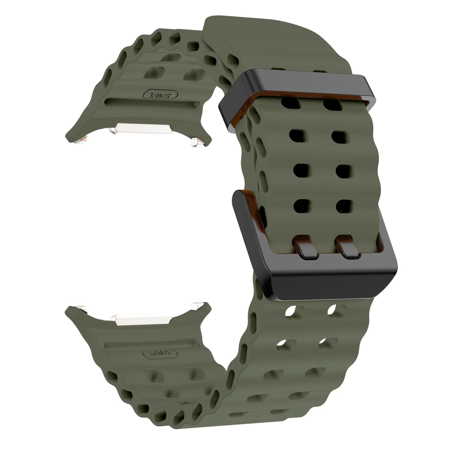 NEW Marine Silicone Strap for Samsung Watch Ultra 47mm Bracelet No Gaps Sport Two-tone Band for Galaxy 7 Ultra Watchband Straps