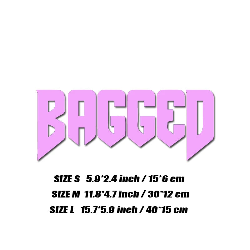 "BAGGED"decal,fashion stickers with high quality sticker for cars trucks motorcycles &laptops!For a Unique look!