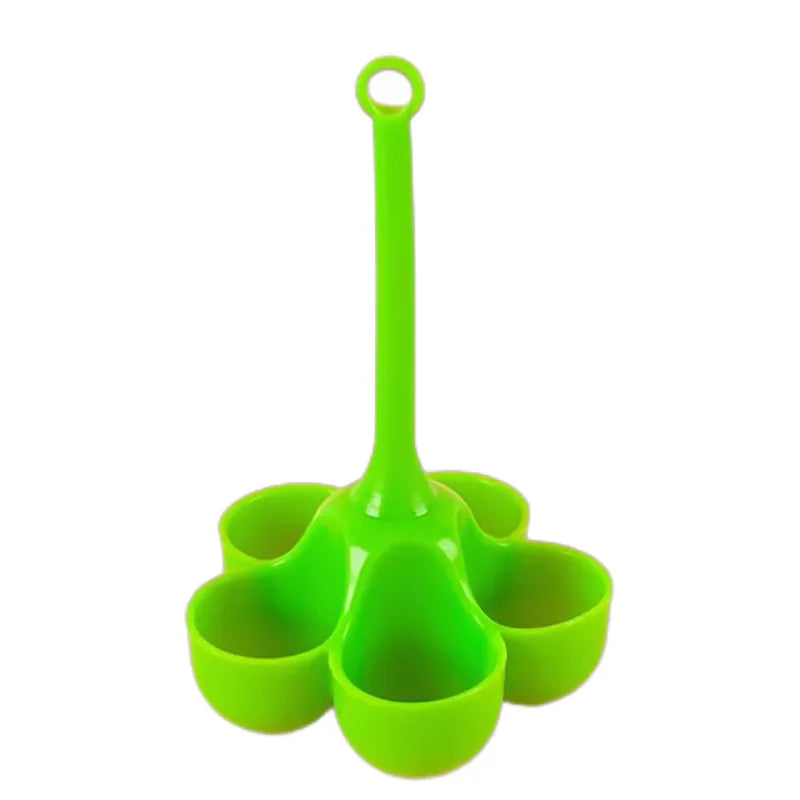 5 Hole Silicone Egg Cooker High Temperature Resistant Steamed Egg Tray Food Grade Complementary Food Tools