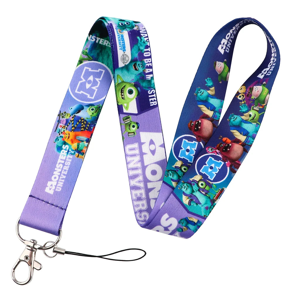 KKZ004 Mickey&Minnie Stitch Lanyard For Keys Keychain Badge Holder ID Credit Card Pass Hang Rope Lariat Phone Charm Gift