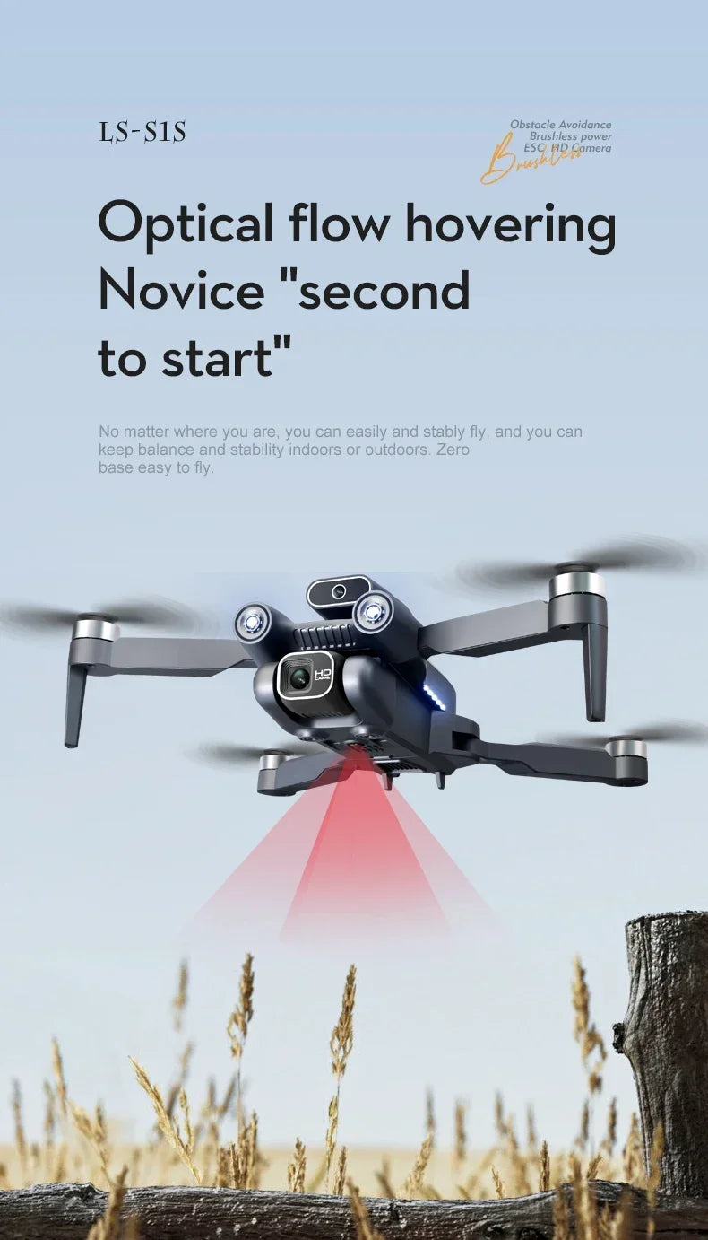 New S1S 5G GPS Drone Camera 8K Professional Brushless Motor Dron Obstacle Avoidance HD Dual Camera Foldable Quadcopter Toys