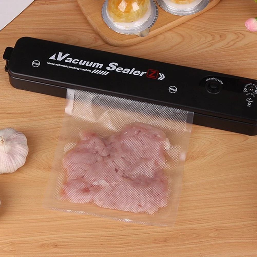 220V/110V Vacuum Sealer Packaging Machine with Free 10pcs Vacuum Bags Household Black Food Vacuum Sealer