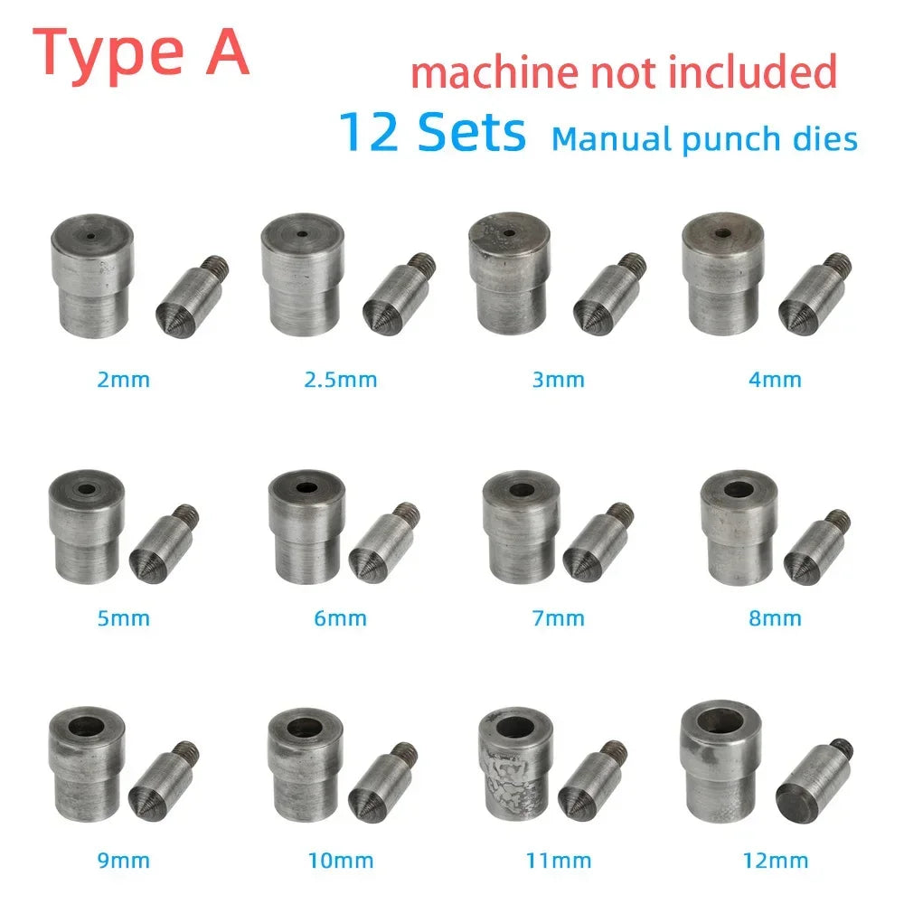 Hand Press Machine Tool for Metal Press Snap Buttons Rivets Installation Dies Tools Eyelets Grommets Leather Crafts Accessories