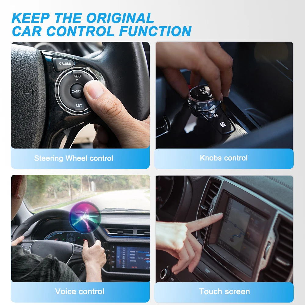 New Wireless CarPlay Android Auto Adapter 2in1 Smart Mini Box USB Plug&Play Bluetooth WiFi Fast Connect Universal Carplay Box