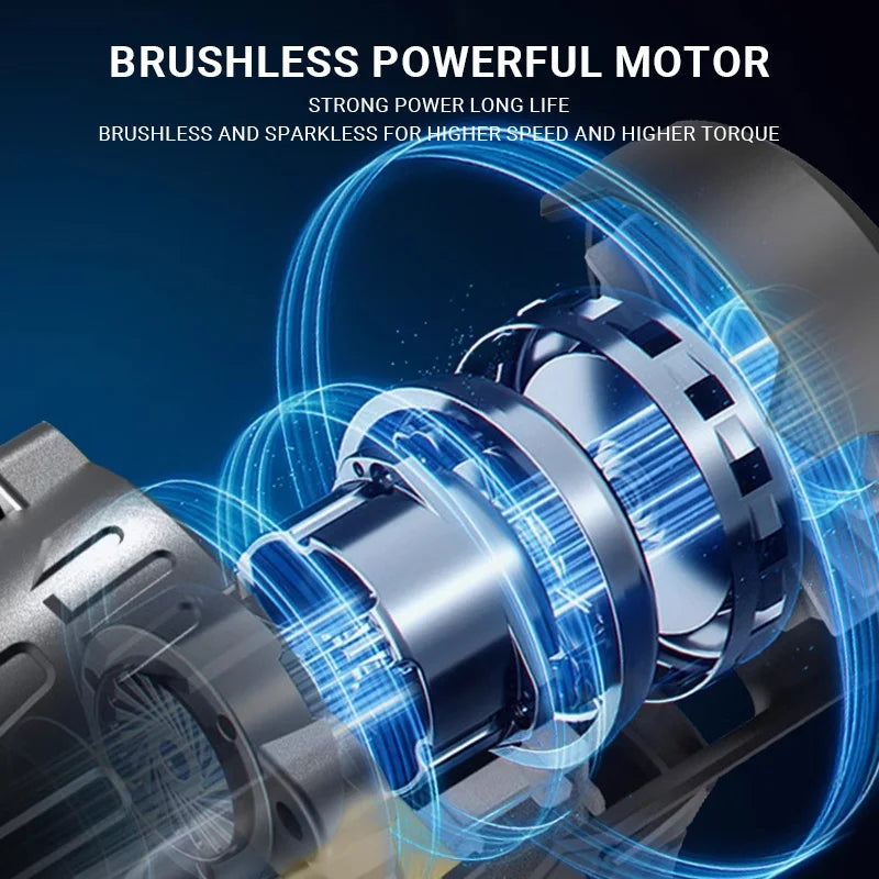 For Milwaukee Battery PIN Brushless Cordless 1/2 Electric Wrench Car Repair Screwdriver Impact Drill Rechargable 18V Power Tools