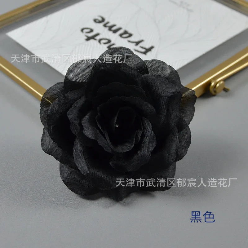 10pcs 10cm Artificial Roses Flower Heads DIY Wedding Home Decoration Party Festival Supplies Fake Flowers