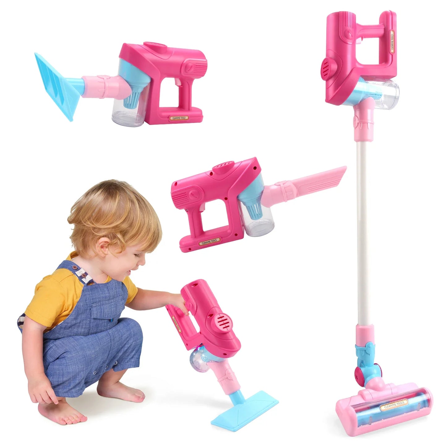 New Vacuum Cleaner for Kids - Electrical Toy Vacuum for Boys Girls Pretend Fun House Cleaning Toys for Children Hands-On Skills