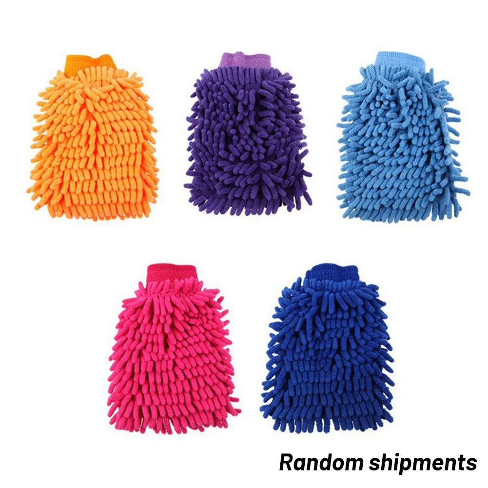 Car Wash Gloves Washing Wiper Car Cleaning Towel Auto Super Mitt Microfiber Gloves For DIY Carwash Household Car Washing Clean