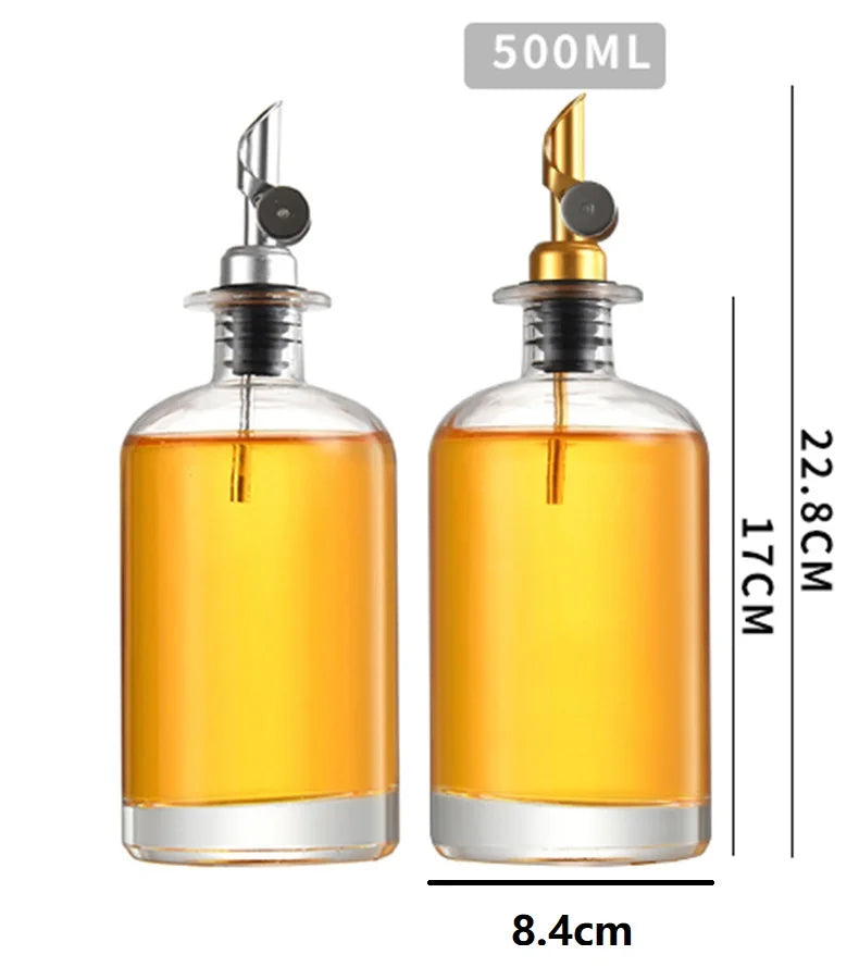 1PC Glass Olive Oil Dispenser Bottle Seasoning Bottle Vinegar Bottle Condiment Container Kitchen Stuff Kitchen Gadgets Supplies