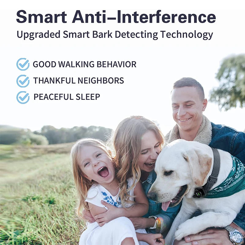 Pet Dog Anti Barking Device USB Small Intelligent Electric Ultrasonic Dog Training Collar Dog Stop Barking Vibration Beep Collar