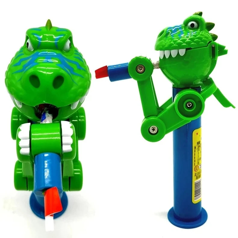 1/3/5PCS Dinosaur Lollipop Robot Holder Creative Eat Lollipop Pop Ups Case Candy Storage Christmas Gifts for Children