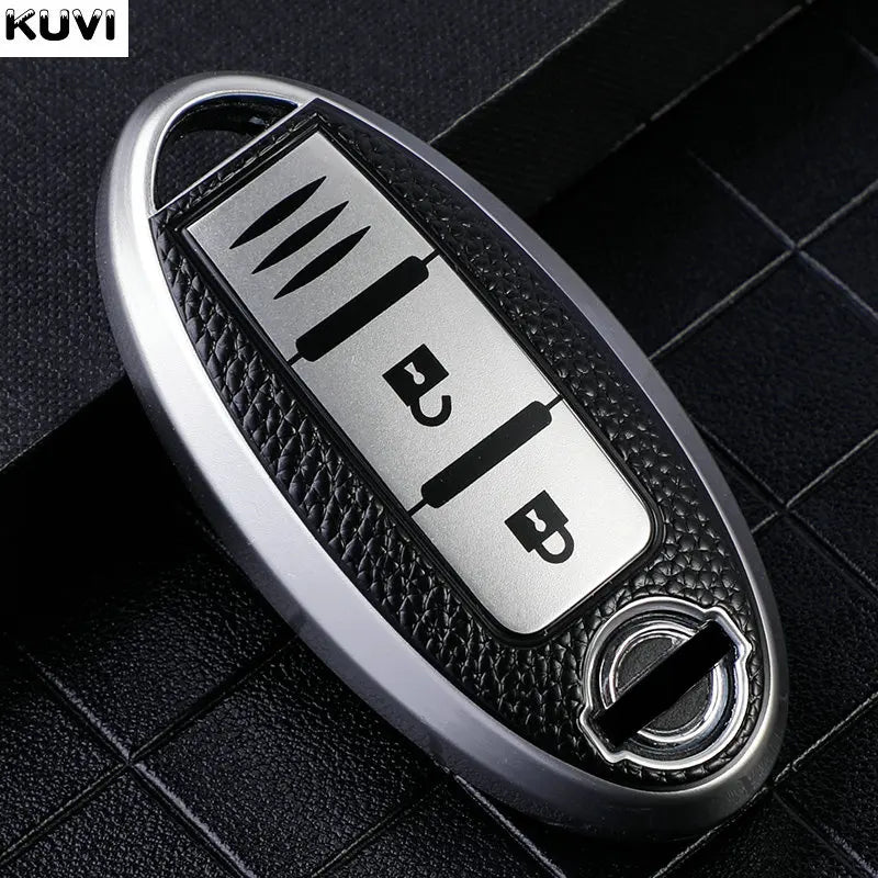 Leather TPU Car Key Case Cover for Nissan Leaf Micra Qashqai J11 J10 X Trail T32 Versa Note Patrol Key Fob Cover Accessories