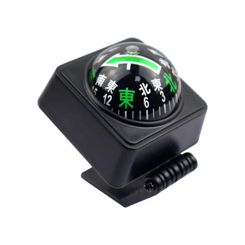 Outdoor Outing Car Guide Ball Self-driving Tour Compass with Thermometer Car Interior Decoration Accessories