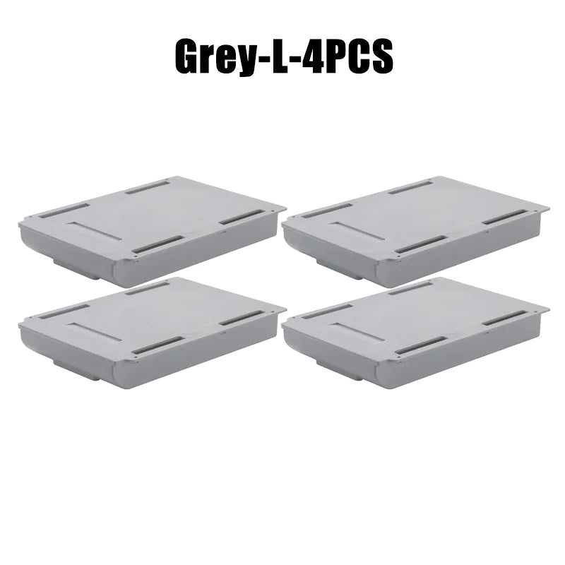 Hidden Storage Box Desk Storage Drawer Self-Adhesive Plastic Table Storage Holder Simple Sundries Cosmetics Stationery Organizer