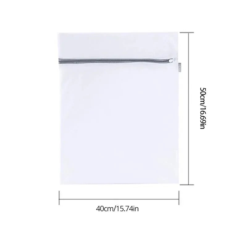 2Pcs White 40X50cm Durable Honeycomb Mesh Laundry Bags For Delicates Net Fabric Durable And Reusable Delicate Wash Bag
