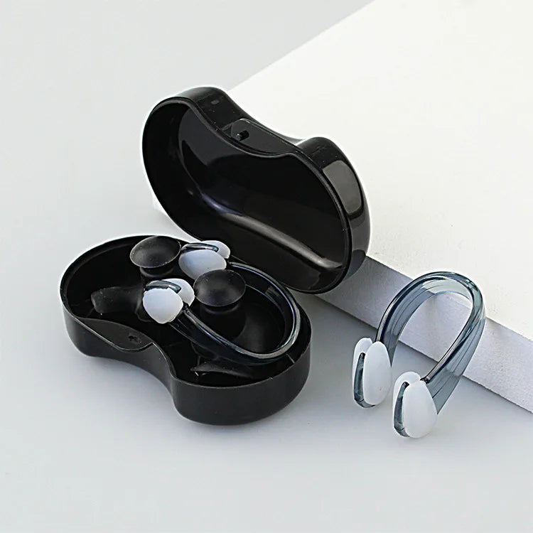 Swimming nose clip earplug set silicone environmentally friendly nose clip earplugs children adult beginners swimming supplies
