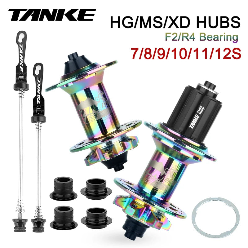 TANKE 120 Click Hub Bearing MTB Hub Front Rear 32 36 Holes Disc Brake Bicycle Hubs 7 8 9 10 11 12 Speed Quick Release 6 Pawl Hub