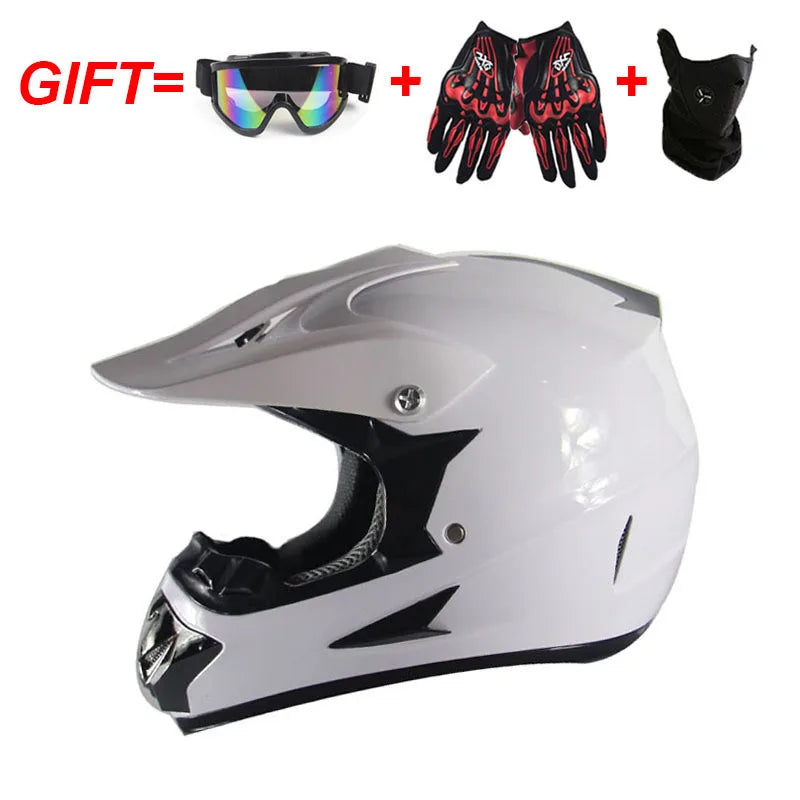 Adult Motocross Dirt Bike Helmet Dirtbike ATV Helmet Unisex Adult Men Women Adjustable Off-Road Motorcycle Helmet