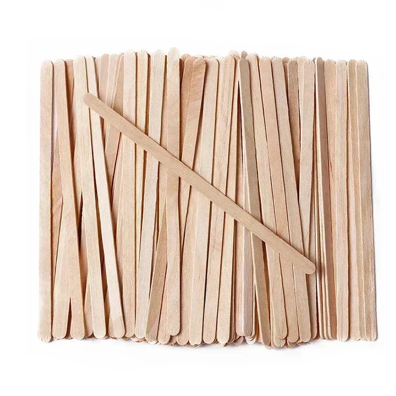 Wooden Waxing Stick Disposable Wax Bean Wiping Wax Tool Disposable Hair Removal Beauty Body Beauty Tool Uñas Nail Charms