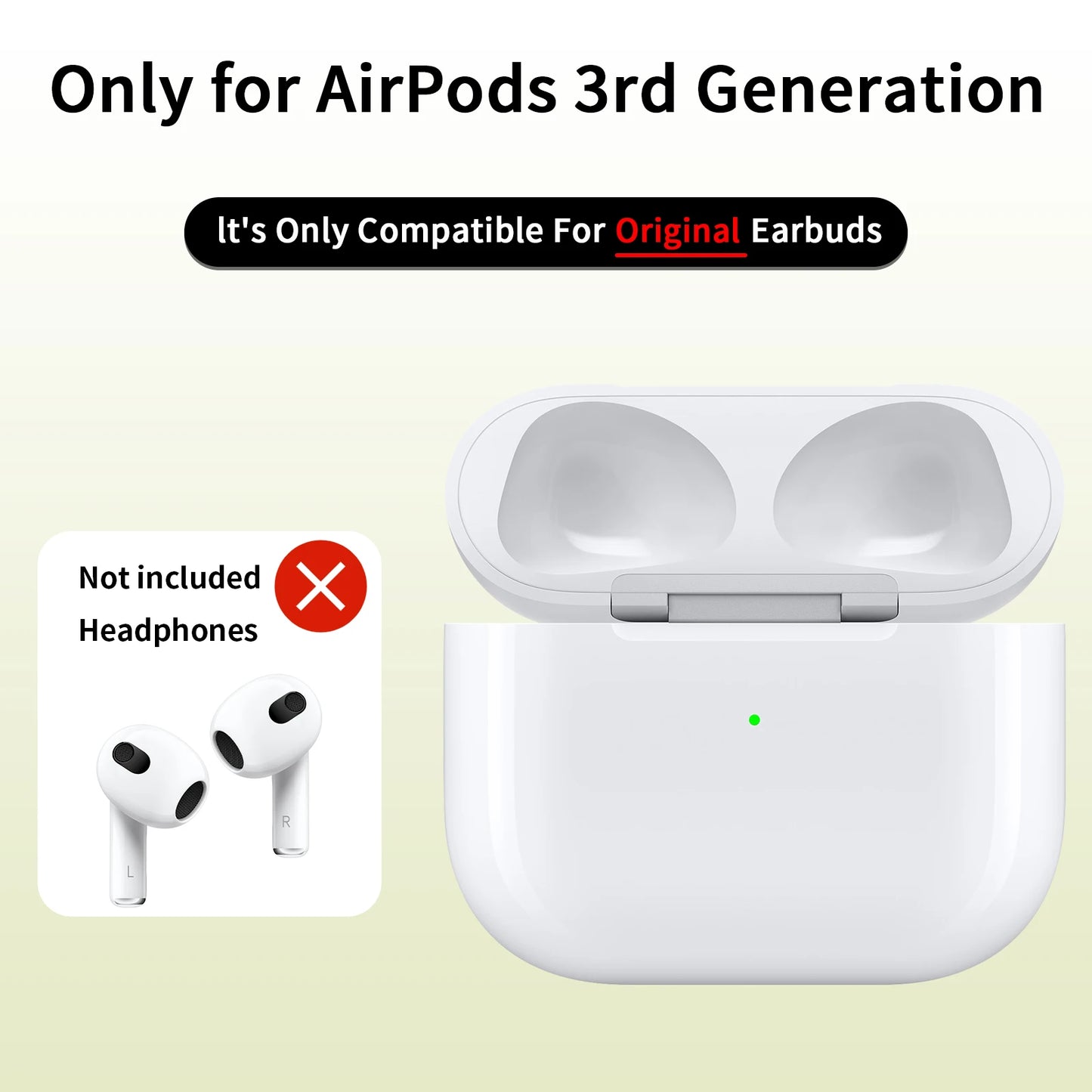 "Universal Replacement Charging Case Compatible with Apple AirPods 1/2 Official-Like F